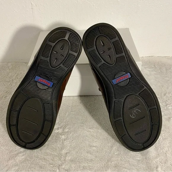 Propet Brown Leather Elite Walkers Women’s Size 8X (2E) Wide Steel Shank Lace Up - Picture 8 of 11